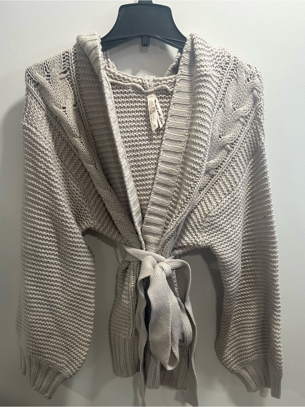 Knit Cardigan with Tie